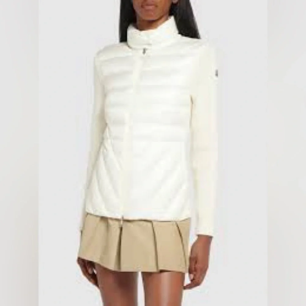 Moncler Women's Ivory Puffer Cardigan / Jacket - Picture 2 of 12